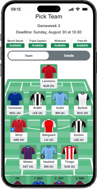 Pick Team Page